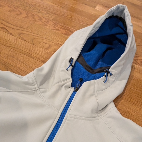 The North Face Gray Hooded Jacket with Blue Accents Extra-large XL - Picture 3 of 16